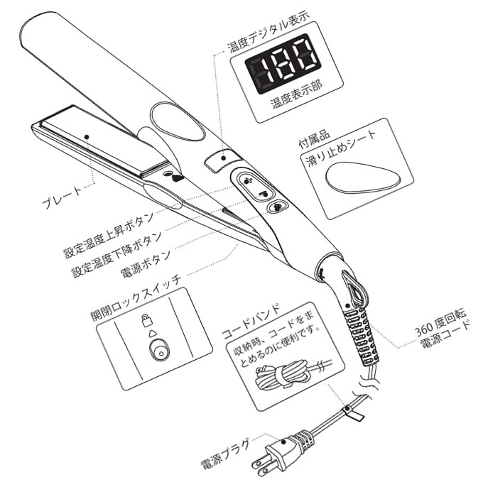 楽天市場】絹女 KINUJO PRO Straight ストレートアイロン KP001