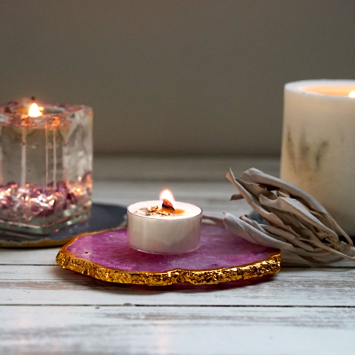 楽天市場】ホワイトセージ 浄化用miniキャンドル 5種セット 【天然成分