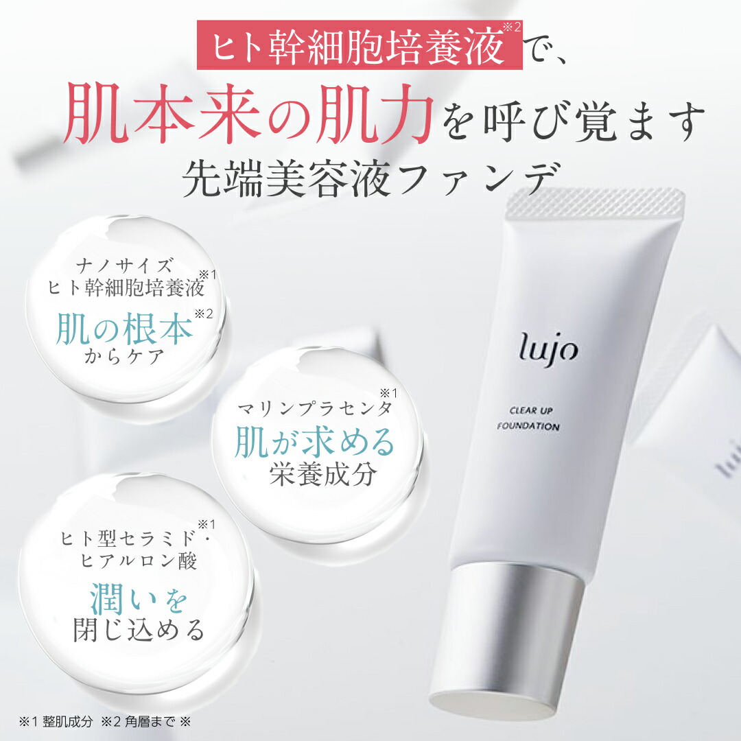 lujo クリアアップファンデーション20g、ニードルセラム9g 新品未開封