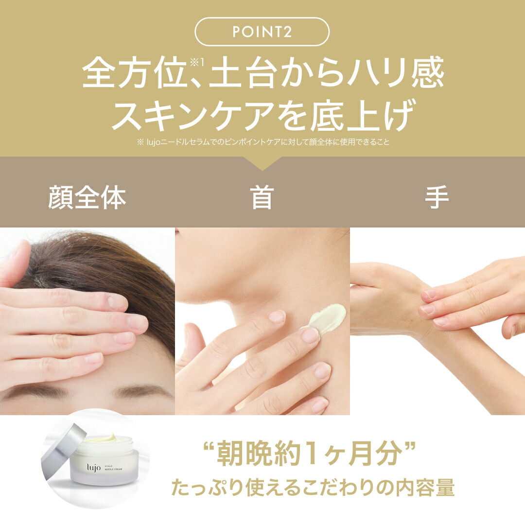 楽天市場】【公式】lujo ヒアロニードルクリーム 40g 1ヶ月分 針