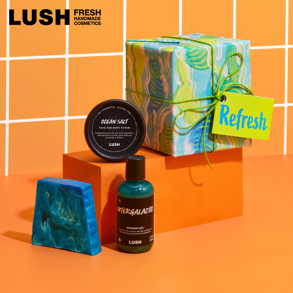 楽天市場】LUSH リフレッシュ ギフト ソープ シャワージェル スクラブ