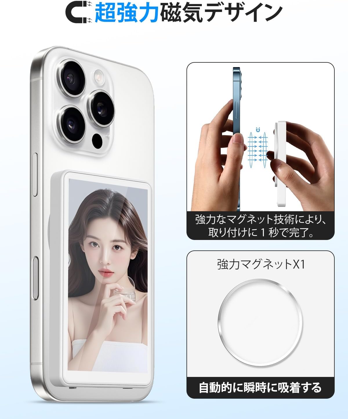 楽天市場】自撮りモニター Vlogポータブルモニター iphone モニター