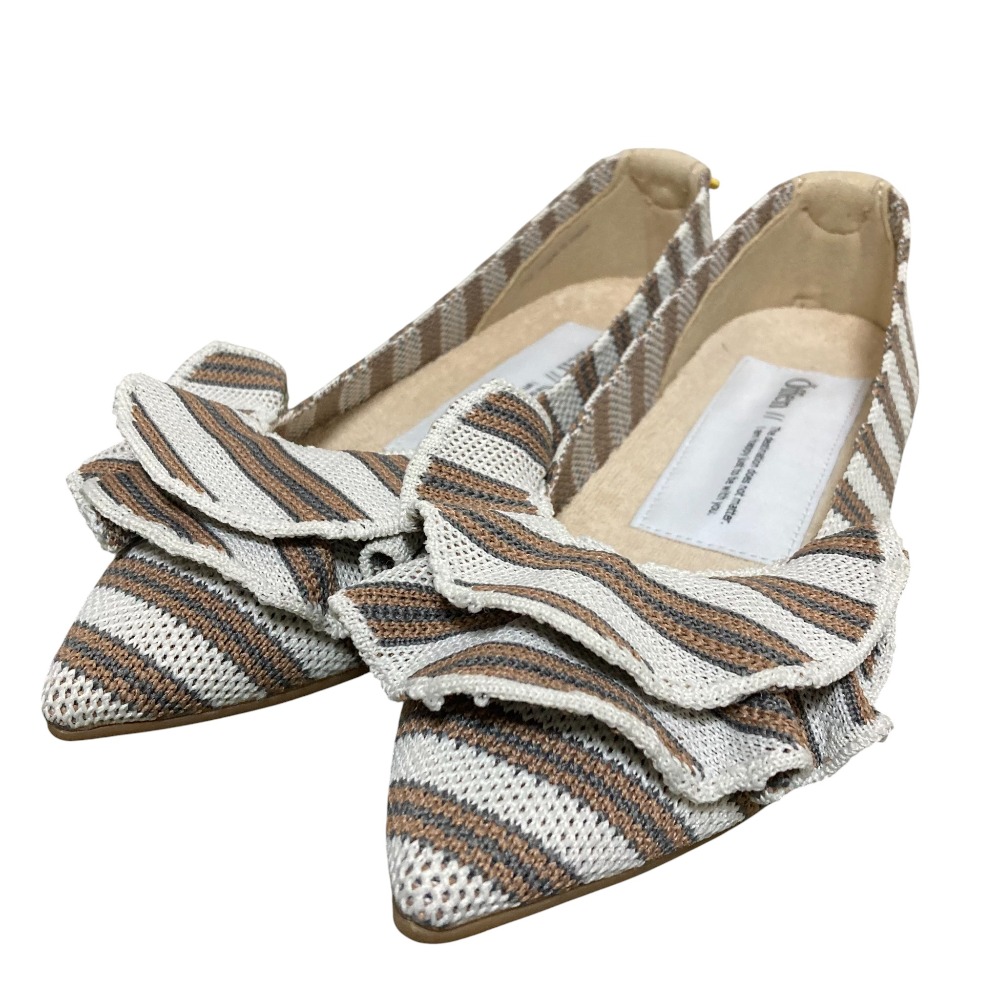 新品未使用】offen オッフェン フラットシューズ ホワイトベージュ 37