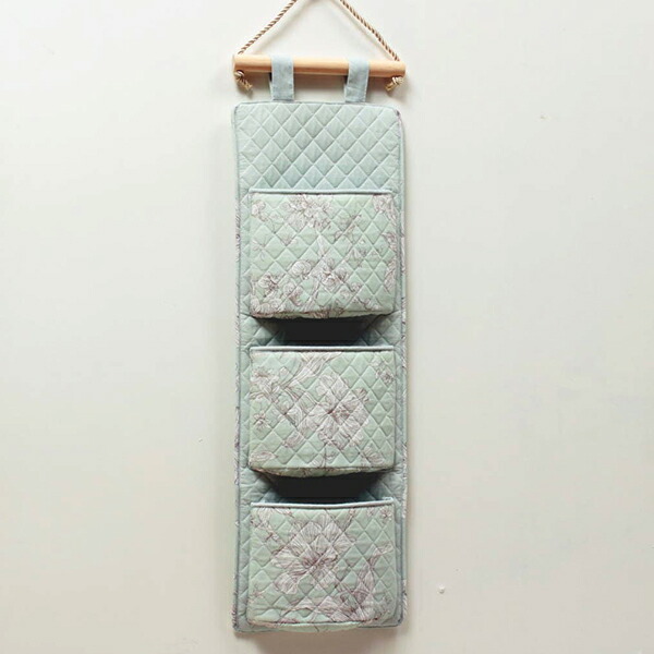 楽天市場】コットン多針キルト ウォールポケット 約68×21cm [calm mint