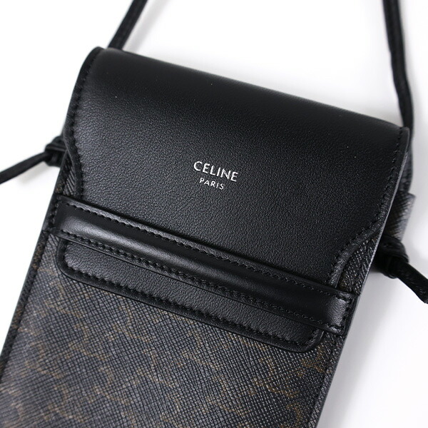 楽天市場】CELINE セリーヌ Phone Pouch フラップ付きモバイルポーチ