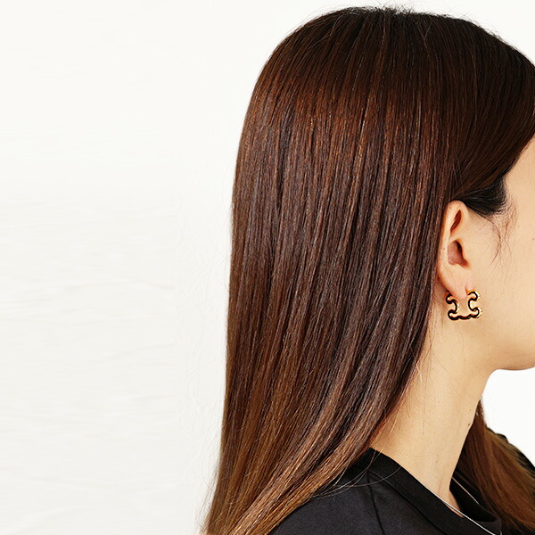 楽天市場】CELINE セリーヌ ピアス Triomphe Large Earrings 460HS6BRA
