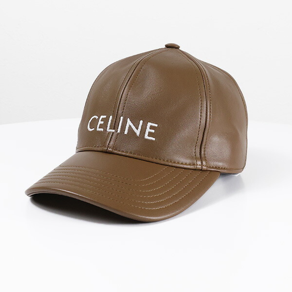楽天市場】CELINE セリーヌ LOGO LEATHER BASEBALL CAP ベースボール