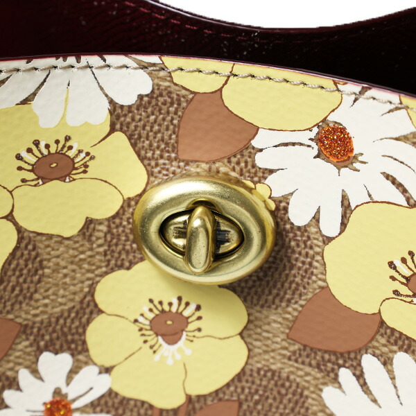 楽天市場】Coach コーチ Floral Print Willow Backet Bag C9722