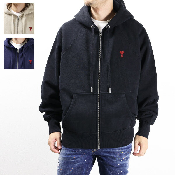 楽天市場】AMI PARIS アミ パリス AMI DE COEUR ZIPPED HOODIE