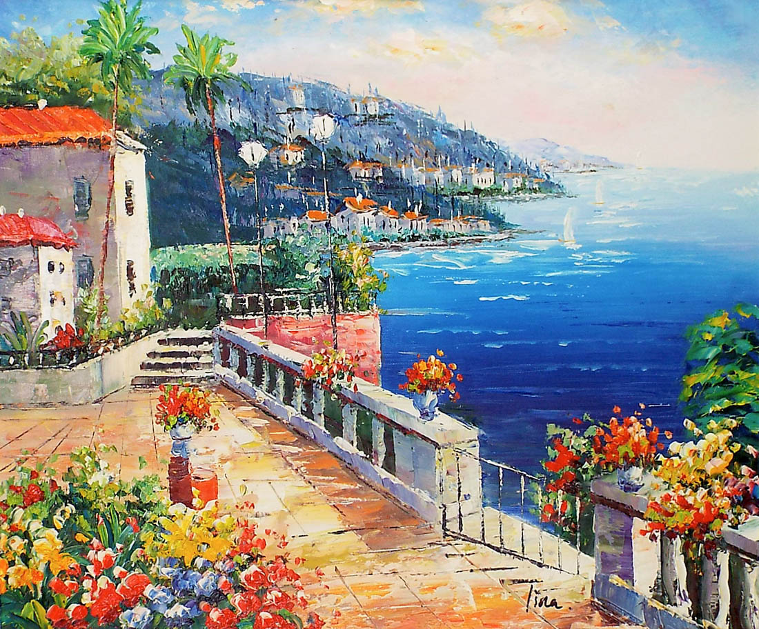 楽天市場】海の絵 絵画 油絵 アートパネル開業祝い 開院祝い「地中海の