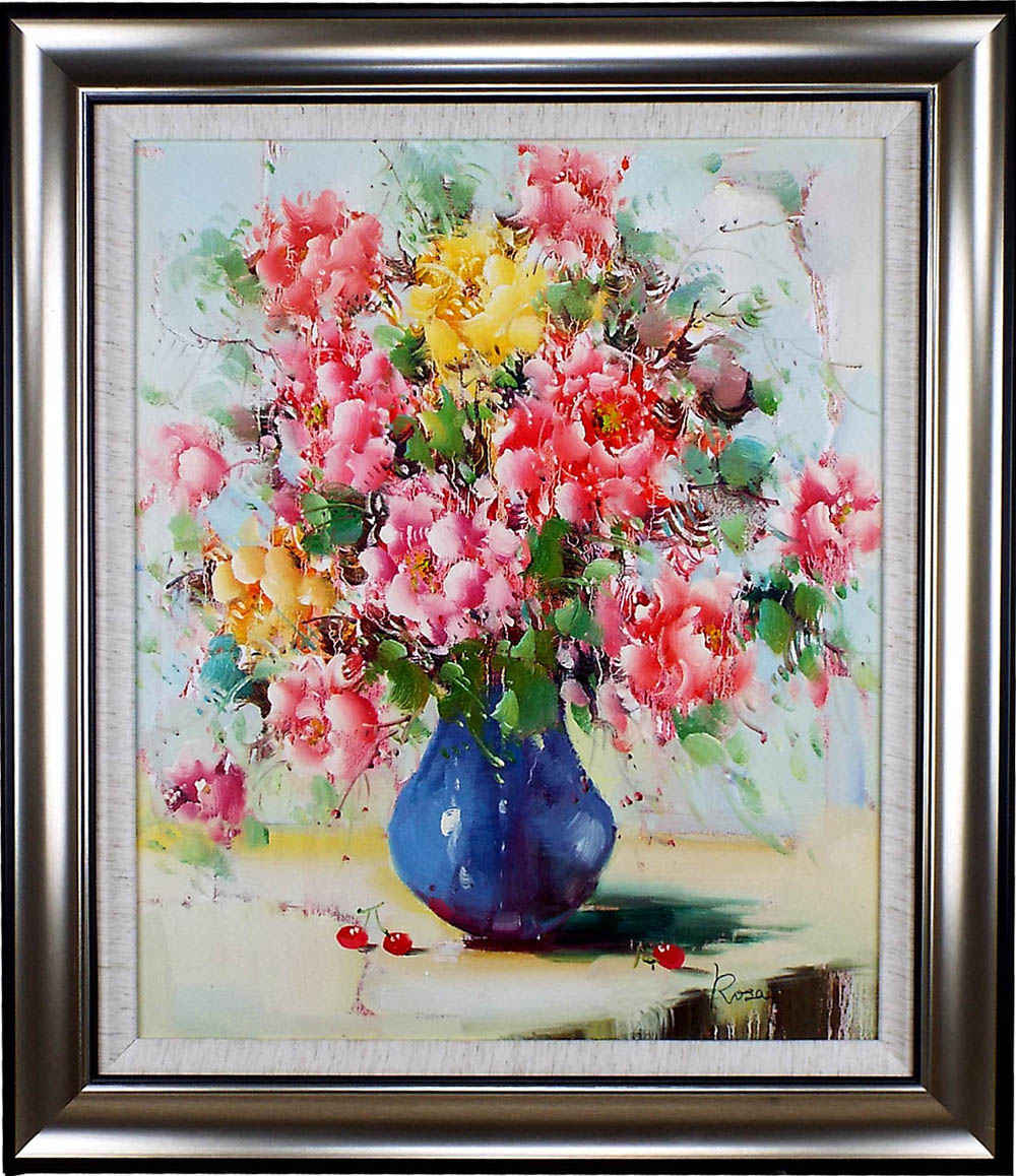 楽天市場】花の絵 絵画 油絵 アートパネル開業祝い 開院祝い「花瓶の花