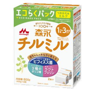 楽天市場】森永 チルミル エコらくパック つめかえ用 (400g×2袋) ×10
