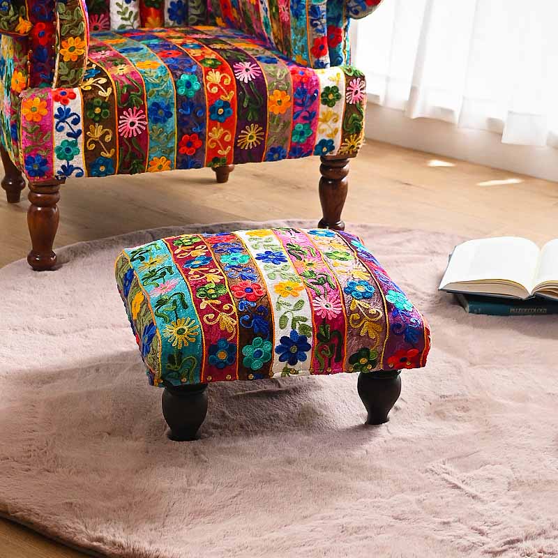 楽天市場】FLORES オットマン スツール フットチェアー 椅子 パッチ