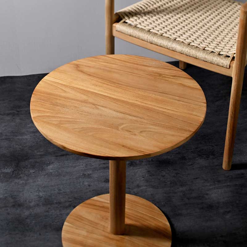 楽天市場】【アウトレット】ラウンド サイドテーブル チーク 無垢材