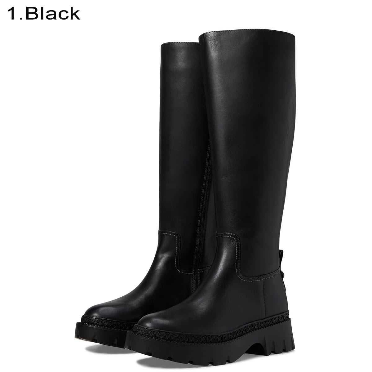 楽天市場】コーチ ブーツ レディース 本革 厚底 ふくらはぎ太め ロング