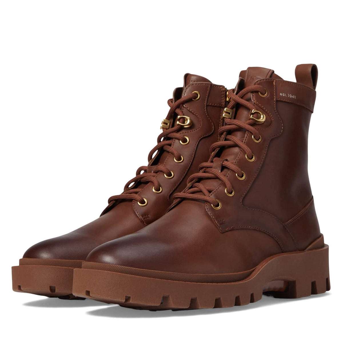 楽天市場】コーチ ブーツ メンズ ワークブーツ 本革 編み上げ ショート