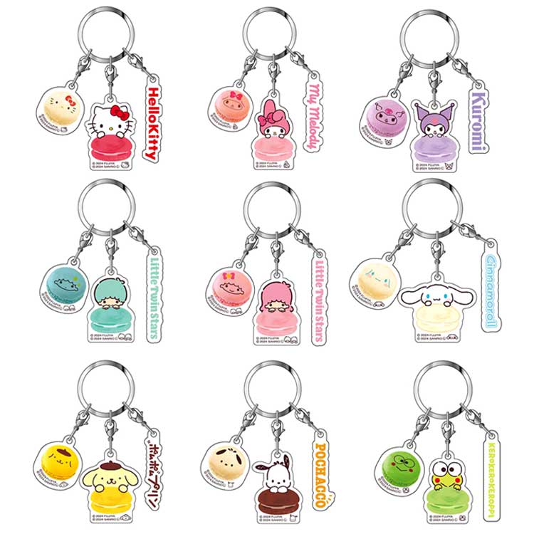 楽天市場】サンリオキャラクターズ 3連アクリルキーホルダー マカロン
