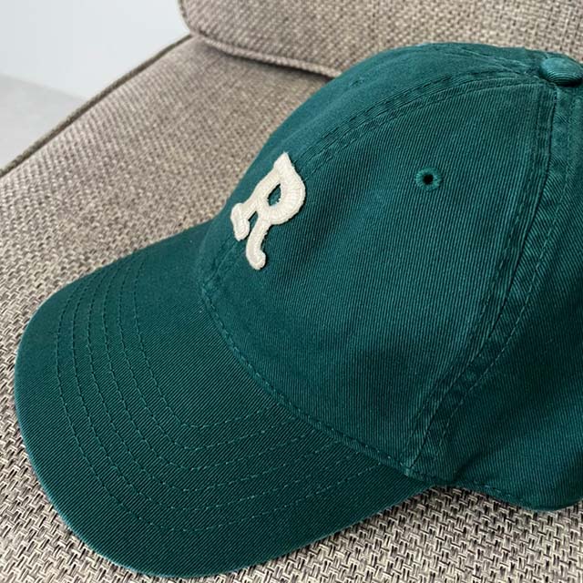 楽天市場】イニシャル R ベースボールキャップ グリーン/エメラルド