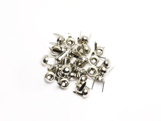 楽天市場】スタッズ丸(割りあし付） ニッケル φ6mm 30ヶ【メール便選択