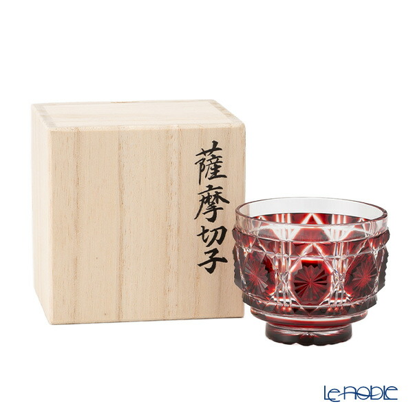 楽天市場】【3/1クーポン・P10】 復元薩摩切子 猪口A／1103 八角籠目