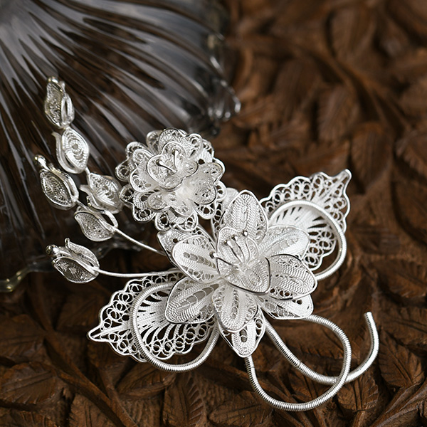 楽天市場】フィリグリー ブーケ ブローチ michiko model 美しい手仕事