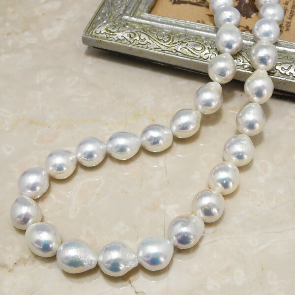 楽天市場】12mm 特級 バロック 淡水真珠 ネックレス てりてり