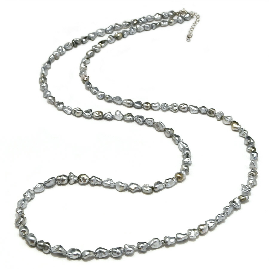 楽天市場】黒蝶 ケシ 真珠 ロングネックレス 気品に満ちたシックな輝き