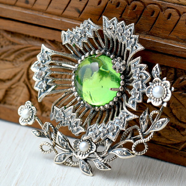 楽天市場】ブローチ（種類（宝石）アンバー・琥珀）（レディース