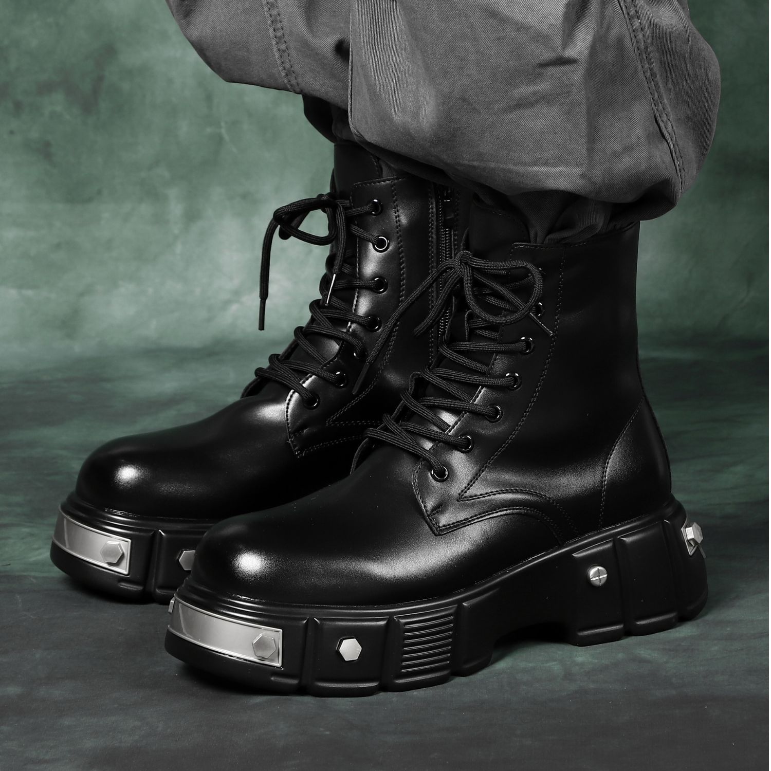 楽天市場】メンズ ブーツ 厚底 2WAY シークレットブーツ 通常のブーツ