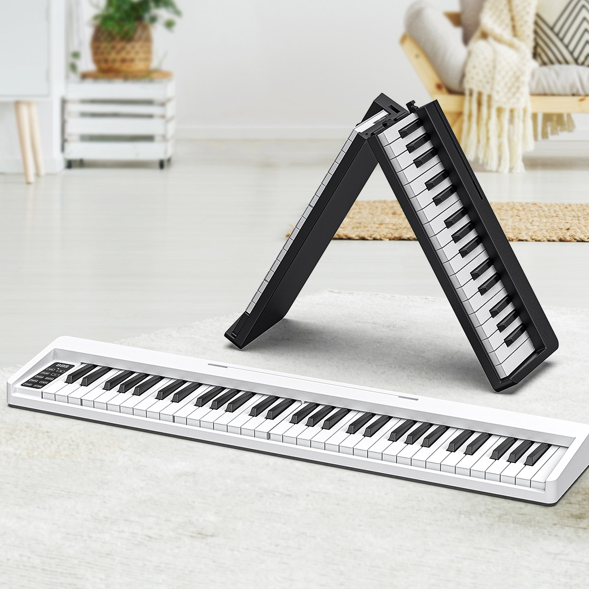 楽天市場】【10%OFFクーポン】1年保証 電子ピアノ 61鍵盤 セット 電子