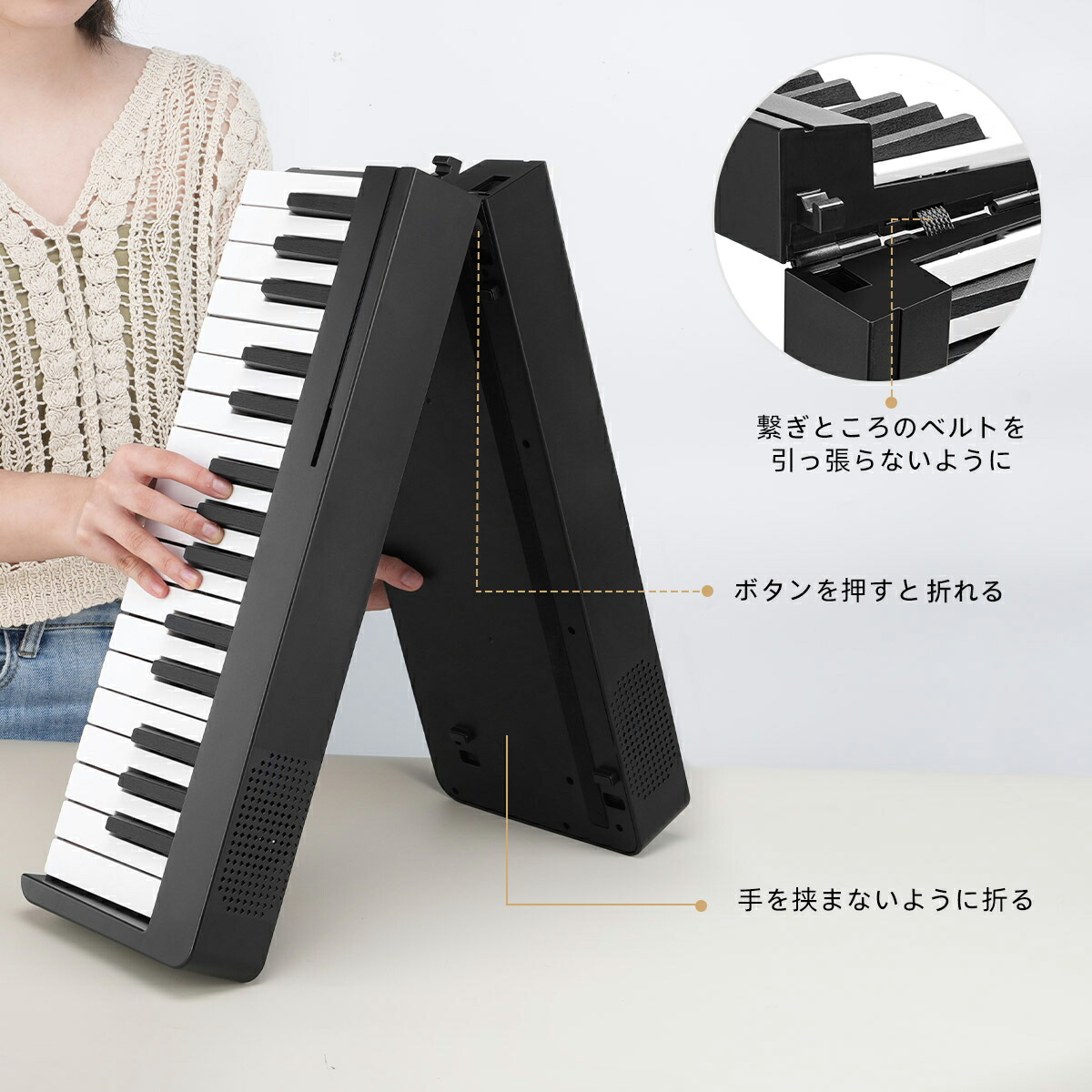 楽天市場】【10%OFFクーポン】1年保証 電子ピアノ 61鍵盤 セット 電子