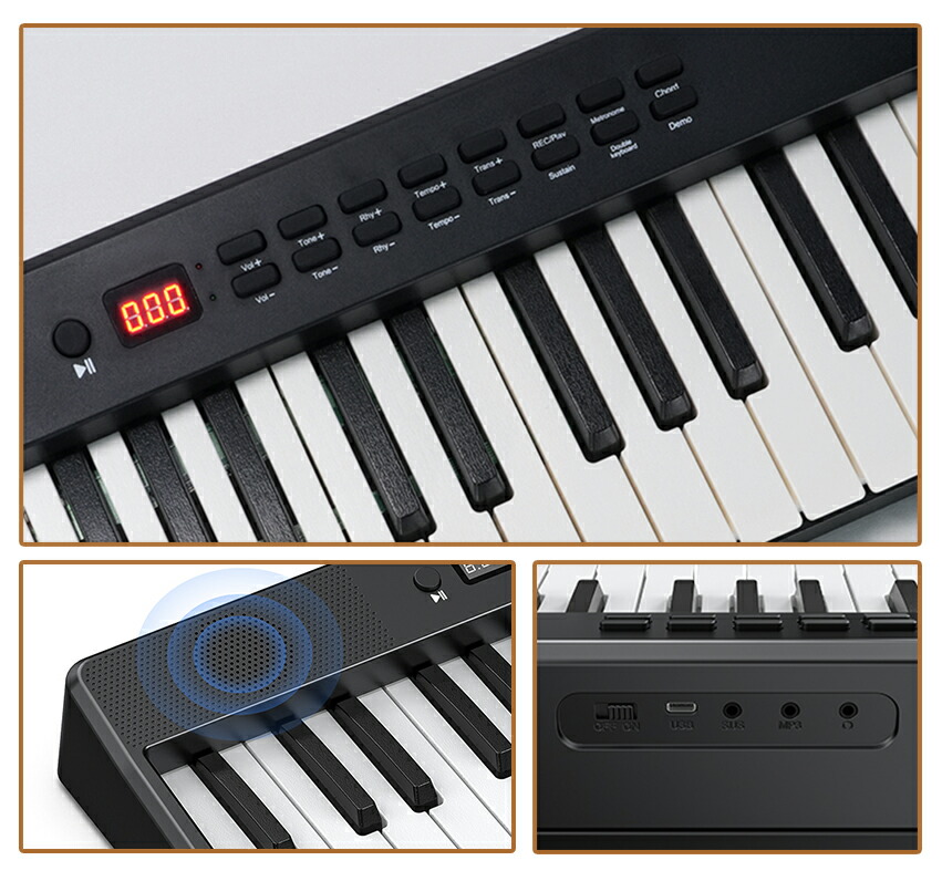 楽天市場】【SALE！】LEKATO 折りたたみ電子ピアノ 88鍵盤 セット