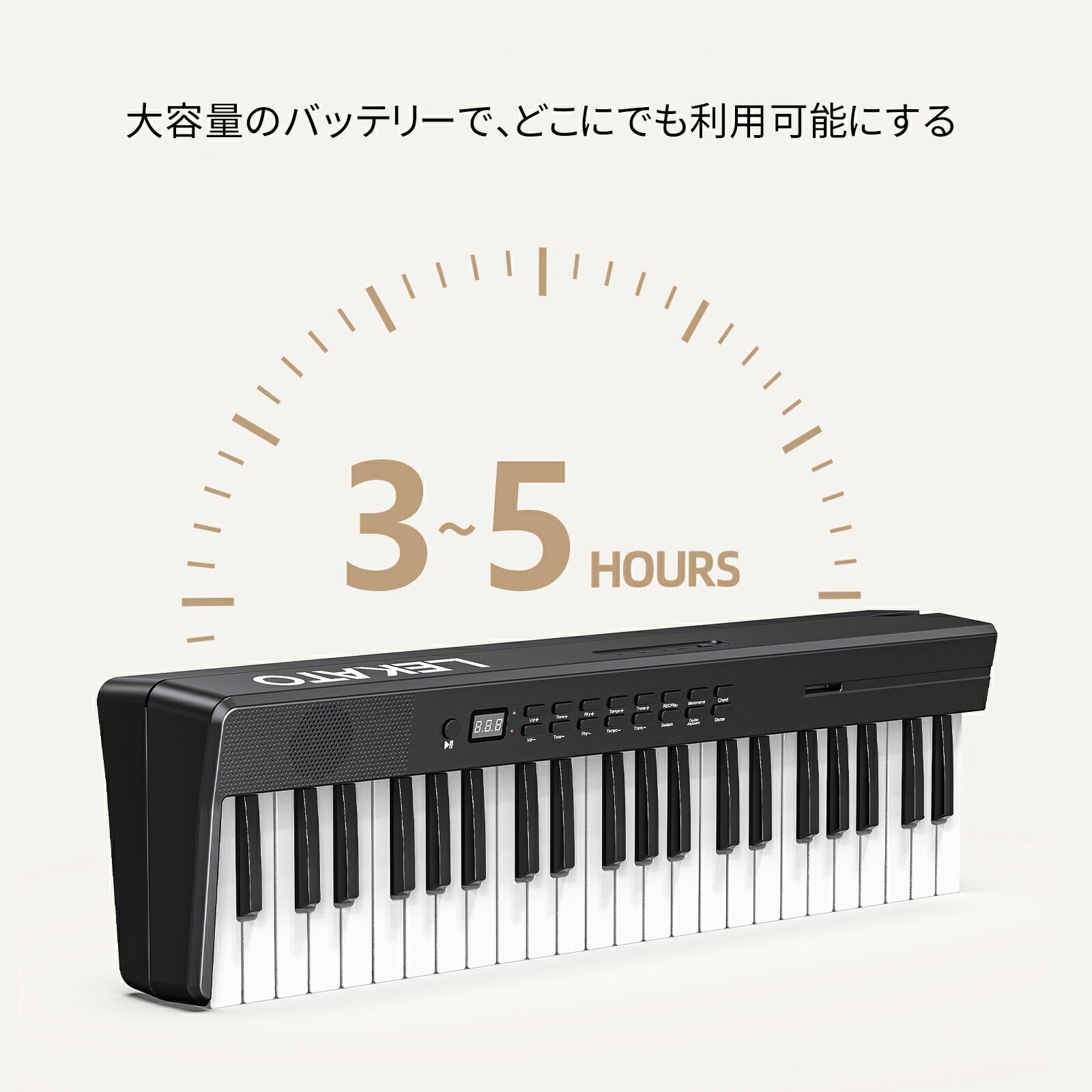 楽天市場】【SALE！】LEKATO 折りたたみ電子ピアノ 88鍵盤 セット