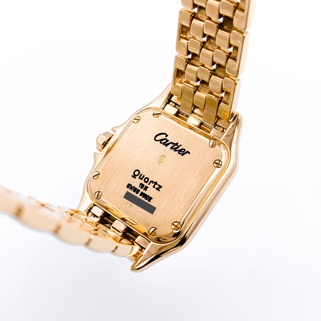 楽天市場】【OH済】カルティエ パンテール SM K18YG ロゴ立体文字盤