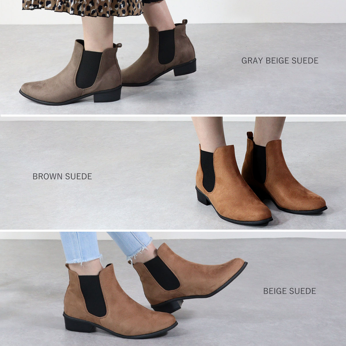 楽天市場】ブーツ レディース サイドゴア ショート ローヒール 3.5cm