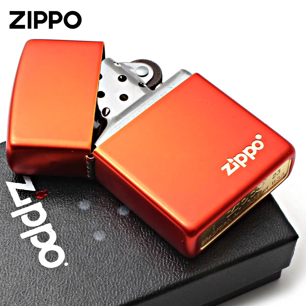 楽天市場】Zippo ジッポライター メタリック レッド ジッポ ロゴ