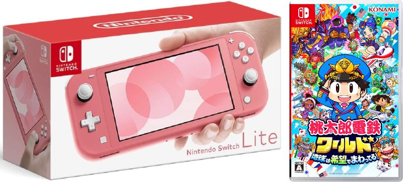 バ*ム様 Nintendo Switch Lite コーラルピンク しずえアロハ Nintendo