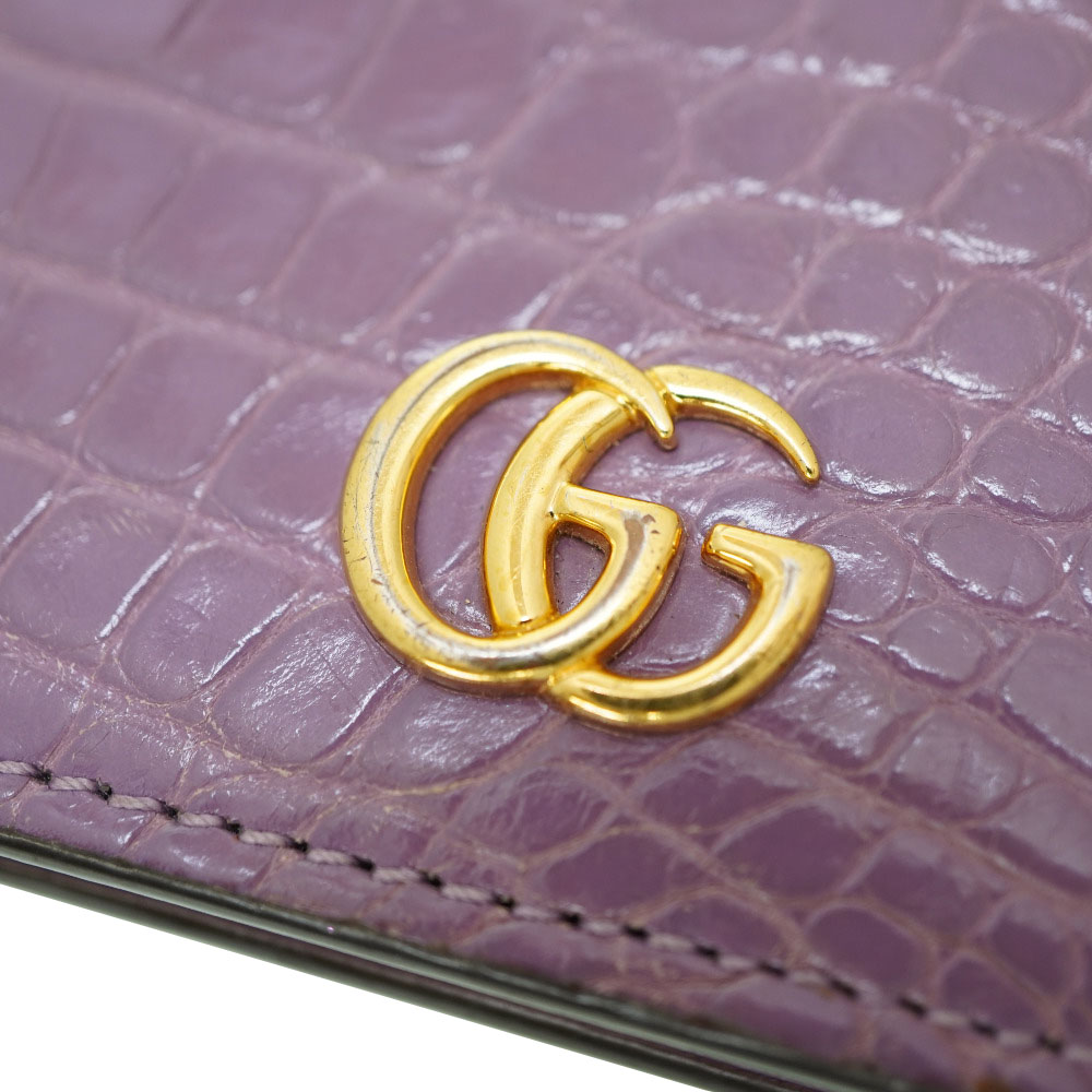 楽天市場】グッチ クロコダイル マーモント コンパクトウォレット