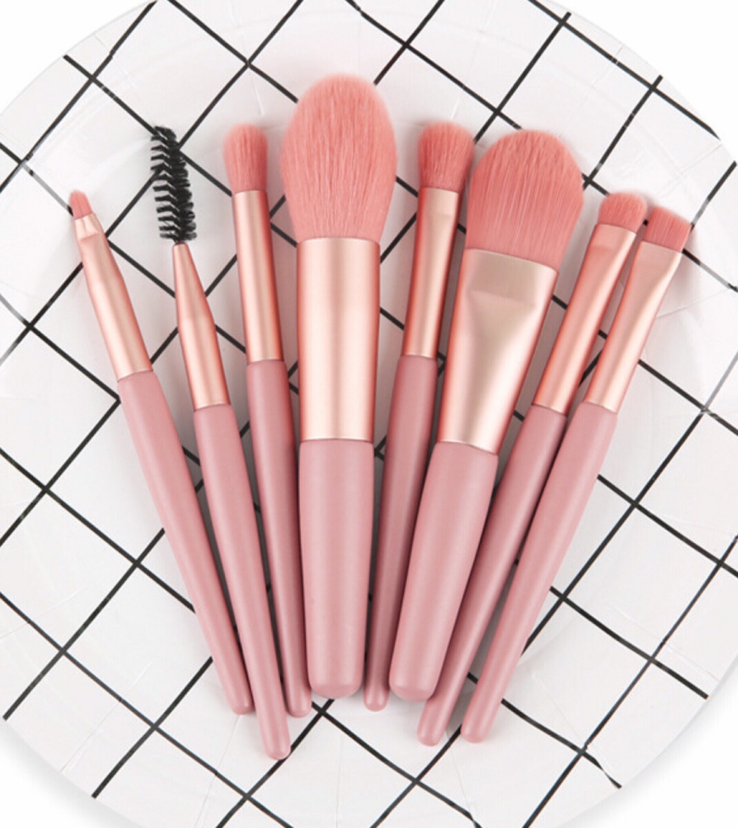 楽天市場】メイクブラシ 8本セット ポーチ付き セット コンパクト