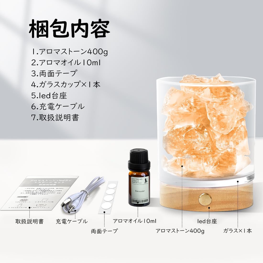 楽天市場】【送料無料】アロマストーン セット【天然石 400g+アロマ