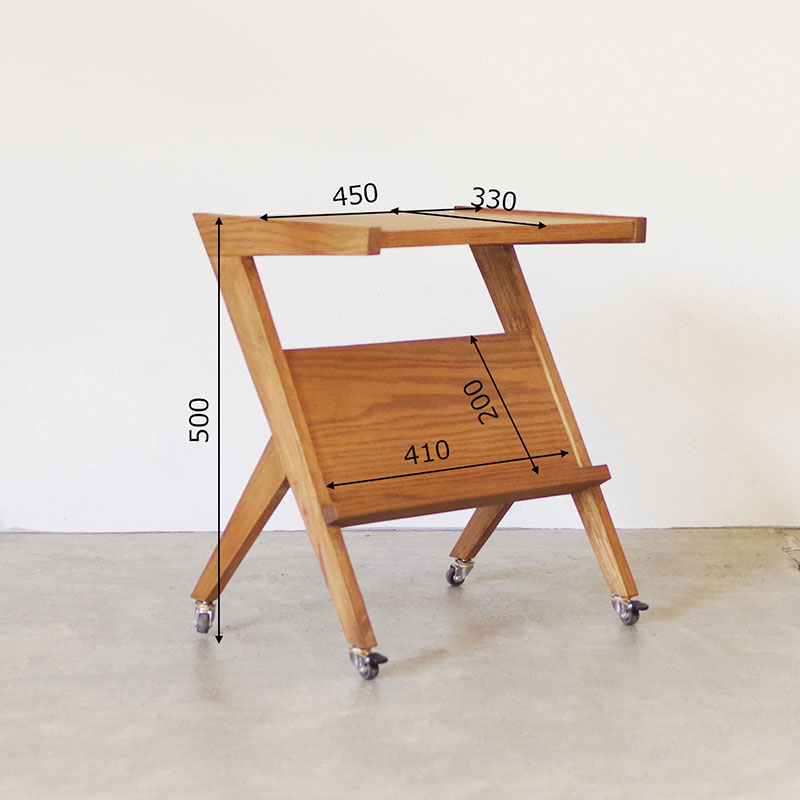 楽天市場】サイドテーブル キャスター木製 無垢材【BI OAK SIDE TABLE