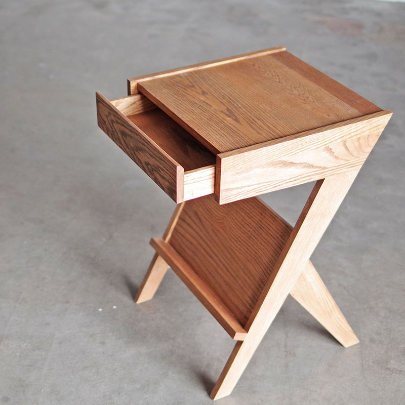 楽天市場】サイドテーブル 木製 無垢材【BI OAK DRAWER TABLE】 : LIFE