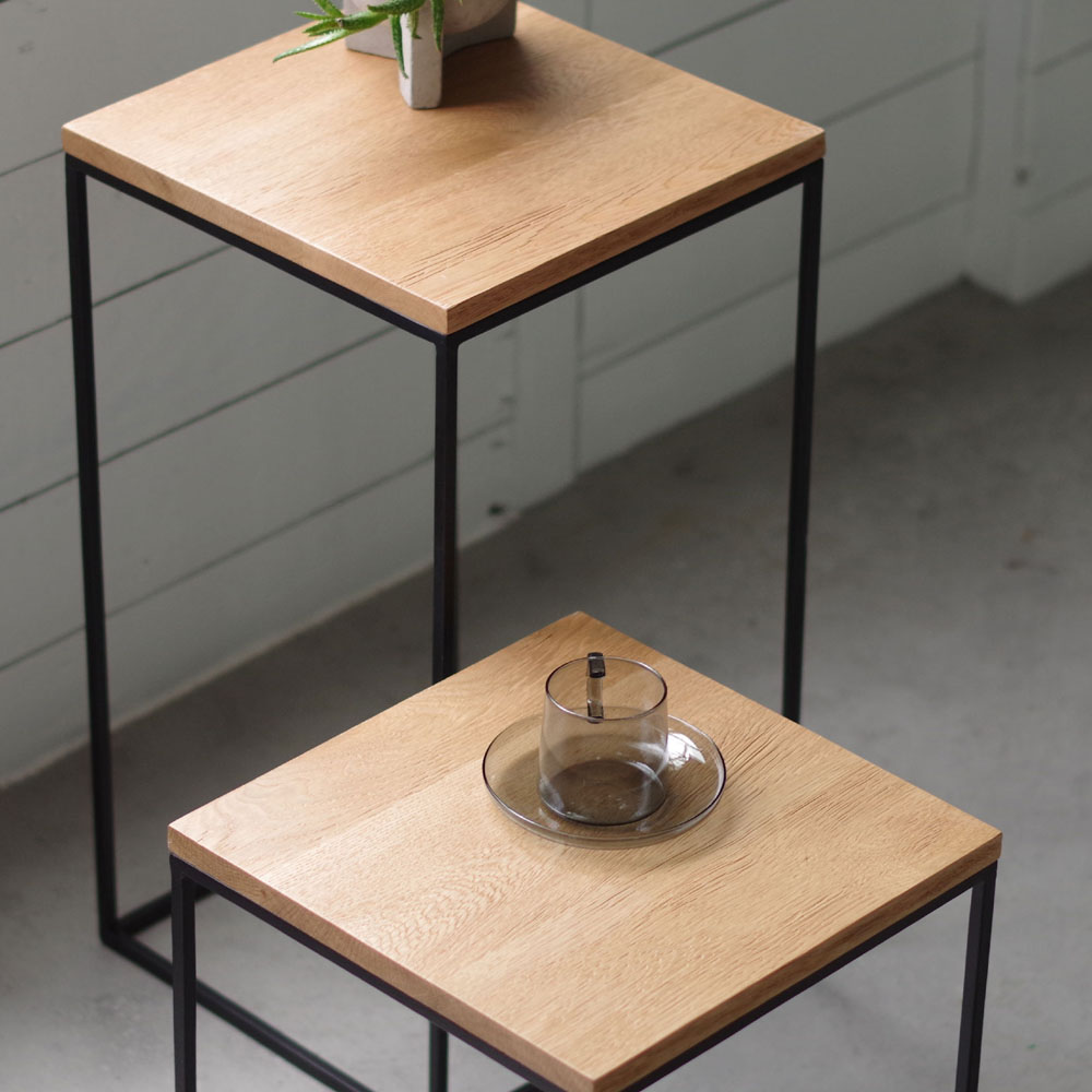 楽天市場】サイドテーブル 木製 北欧 シンプル アイアン ベッドサイド