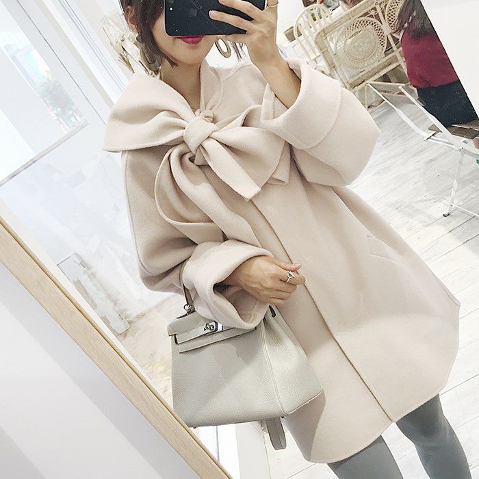 楽天市場】2022年 秋冬 新作 リボン ストール リバー ウールコート