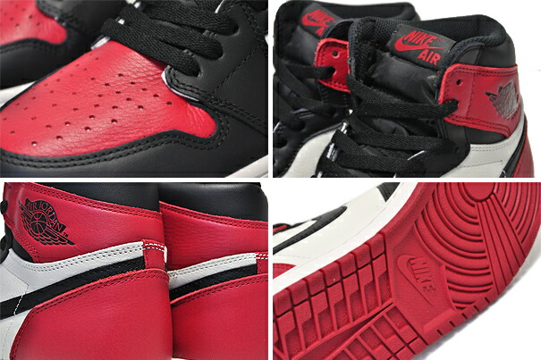 楽天市場】NIKE AIR JORDAN 1 RETRO HIGH OG BRED TOE gym red/black