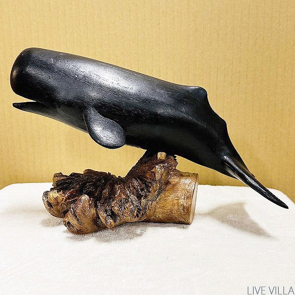 楽天市場】木彫り マッコウクジラ : アジアン・マリン雑貨ライブビラ