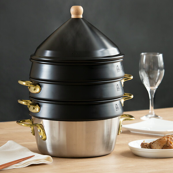 楽天市場】せいろ 24cm 蒸籠 ブラック 6点セット ステワ 蓋 両手鍋