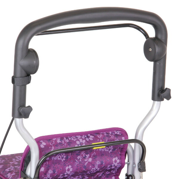 楽天市場】シルバーカー 花柄 ミドルタイプ アルミ製 （ カート 歩行器