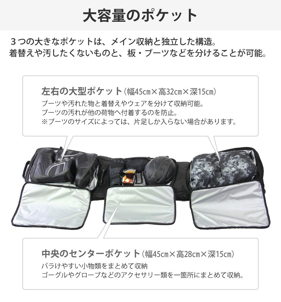 楽天市場】【送料無料】スノーボードケース キャスター 付き