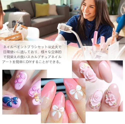 楽天市場】送料無料 ネイルブラシ 【3本セット】 スカルプネイル用筆